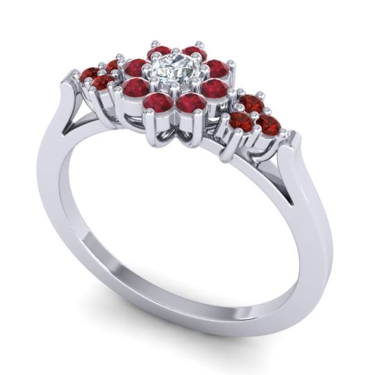 Simple Floral Pave Zepala Ring