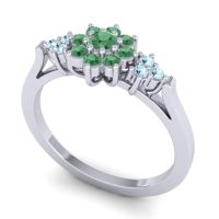 Simple Floral Pave Zepala Ring