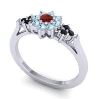 Simple Floral Pave Zepala Ring