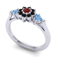 Simple Floral Pave Zepala Ring