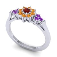 Simple Floral Pave Zepala Ring