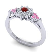 Simple Floral Pave Zepala Ring