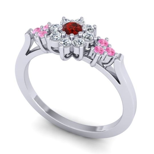 Simple Floral Pave Zepala Ring