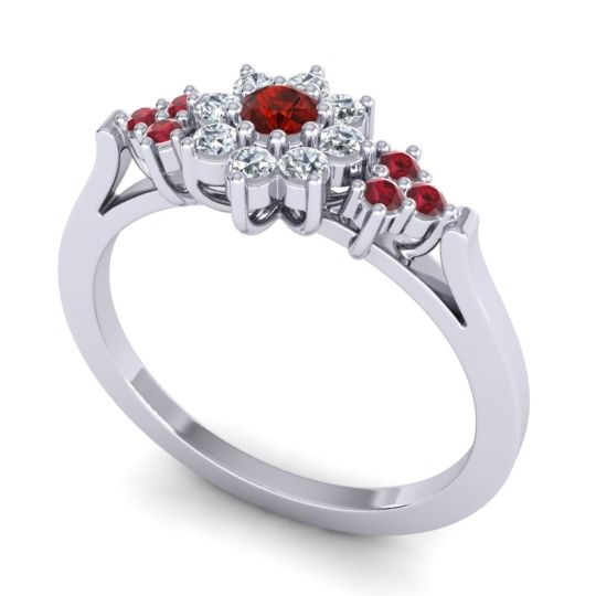 Simple Floral Pave Zepala Ring