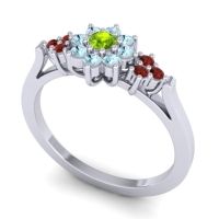 Simple Floral Pave Zepala Ring