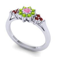 Simple Floral Pave Zepala Ring