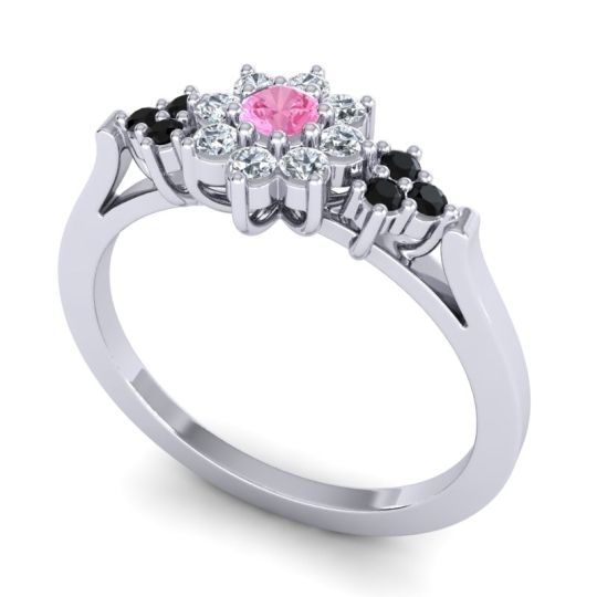 Simple Floral Pave Zepala Ring