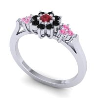 Simple Floral Pave Zepala Ring