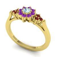 Simple Floral Pave Zepala Ring