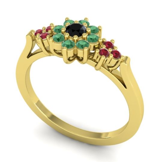 Simple Floral Pave Zepala Ring