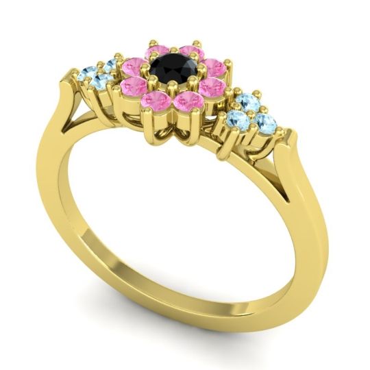 Simple Floral Pave Zepala Ring