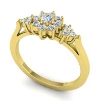 Simple Floral Pave Zepala Ring