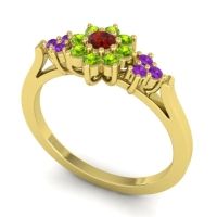 Simple Floral Pave Zepala Ring