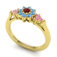 Simple Floral Pave Zepala Ring