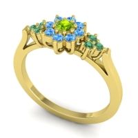 Simple Floral Pave Zepala Ring