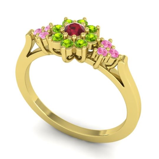 Simple Floral Pave Zepala Ring