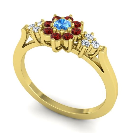 Simple Floral Pave Zepala Ring