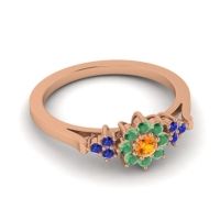 Simple Floral Pave Zepala Ring