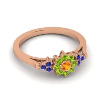 Simple Floral Pave Zepala Ring