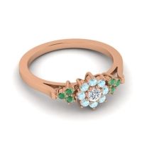 Simple Floral Pave Zepala Ring