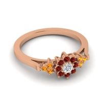 Simple Floral Pave Zepala Ring