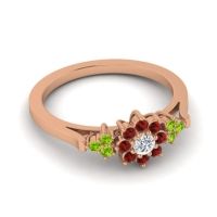 Simple Floral Pave Zepala Ring