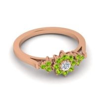 Simple Floral Pave Zepala Ring
