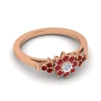 Simple Floral Pave Zepala Ring