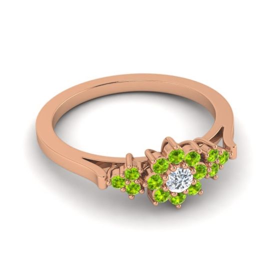 Simple Floral Pave Zepala Ring