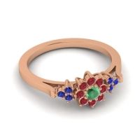 Simple Floral Pave Zepala Ring