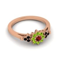 Simple Floral Pave Zepala Ring