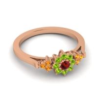 Simple Floral Pave Zepala Ring