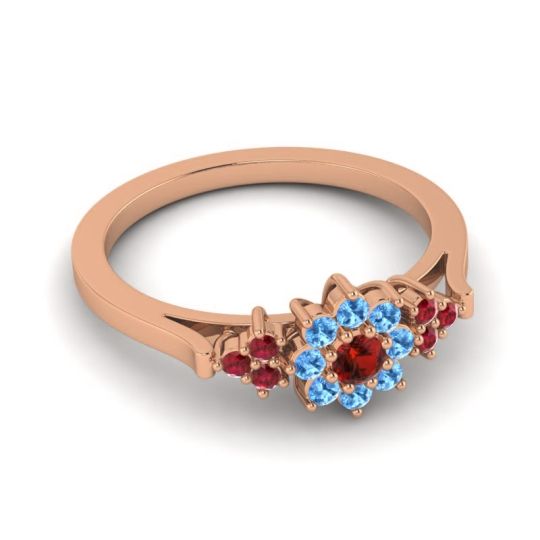 Simple Floral Pave Zepala Ring
