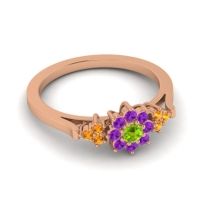 Simple Floral Pave Zepala Ring