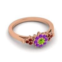 Simple Floral Pave Zepala Ring