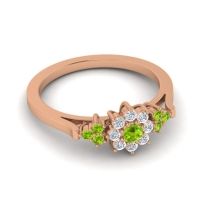 Simple Floral Pave Zepala Ring