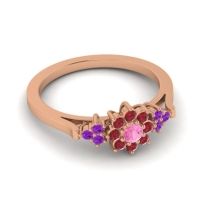 Simple Floral Pave Zepala Ring