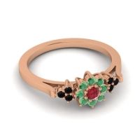 Simple Floral Pave Zepala Ring