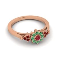 Simple Floral Pave Zepala Ring