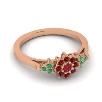 Simple Floral Pave Zepala Ring