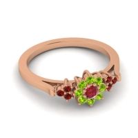 Simple Floral Pave Zepala Ring