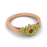 Simple Floral Pave Zepala Ring