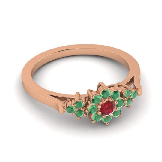 Simple Floral Pave Zepala Ring
