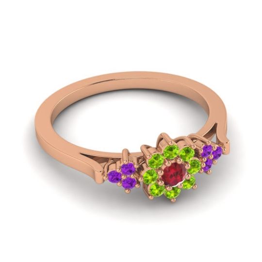 Simple Floral Pave Zepala Ring