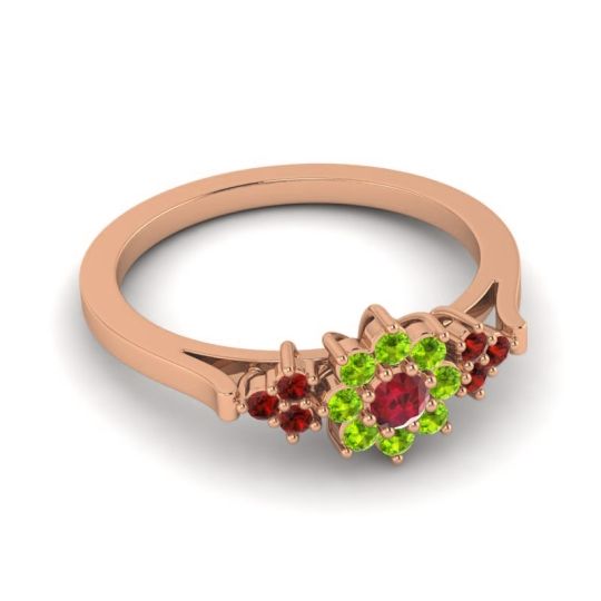 Simple Floral Pave Zepala Ring