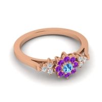 Simple Floral Pave Zepala Ring