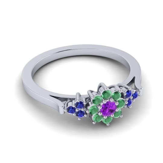 Simple Floral Pave Zepala Ring