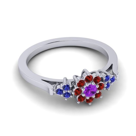 Simple Floral Pave Zepala Ring