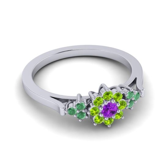 Simple Floral Pave Zepala Ring