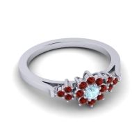 Simple Floral Pave Zepala Ring